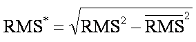 Centered pattern RMS difference equation